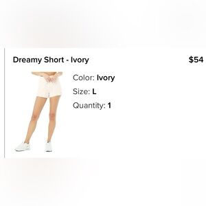 ALO Dreamy Short - Ivory